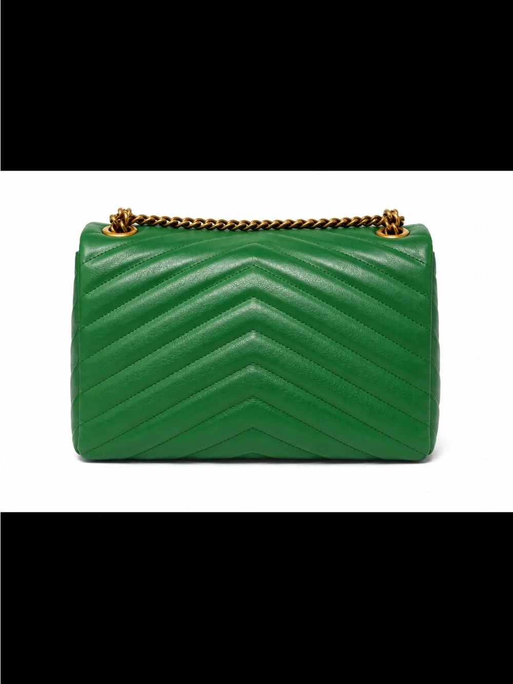 Tory Burch Kira Chevron Convertible Shoulder Bag in Rich Emerald Green